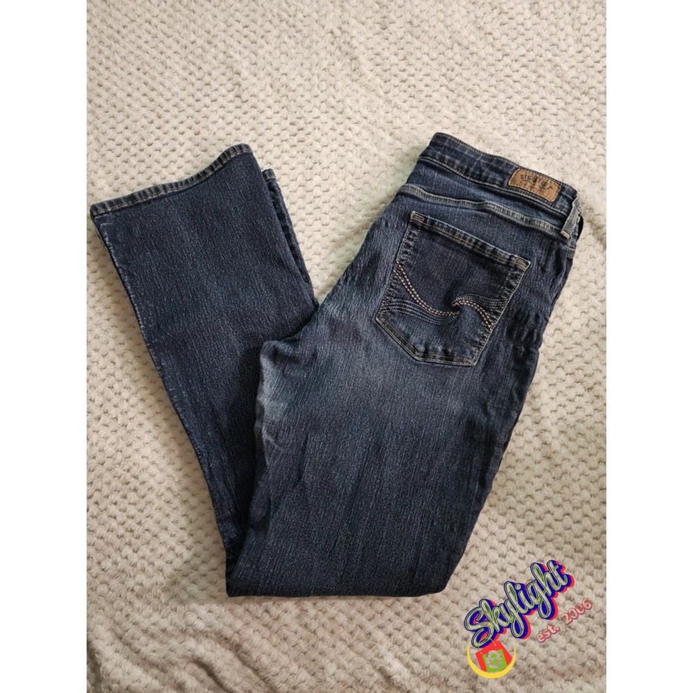 Levis 548 Women Blue Perfectly Slimming Flared Denim Jeans Stretch Size 16 M Reg
